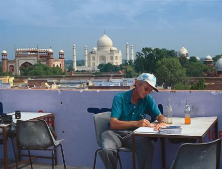 Tony davanti al Taj Mahal © fotografia di Richard L'Anson