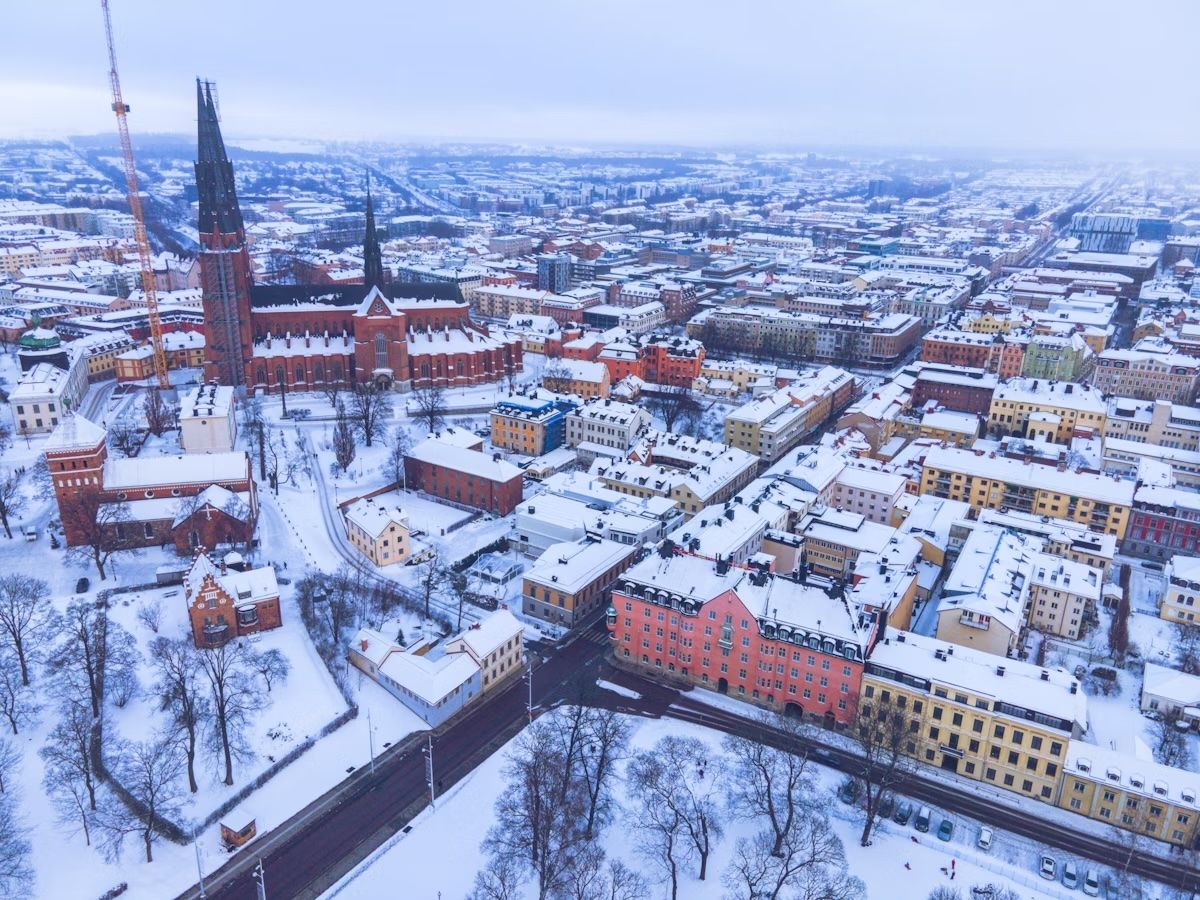 La vista della città dal castello di Uppsala. chemistkane/Getty Images