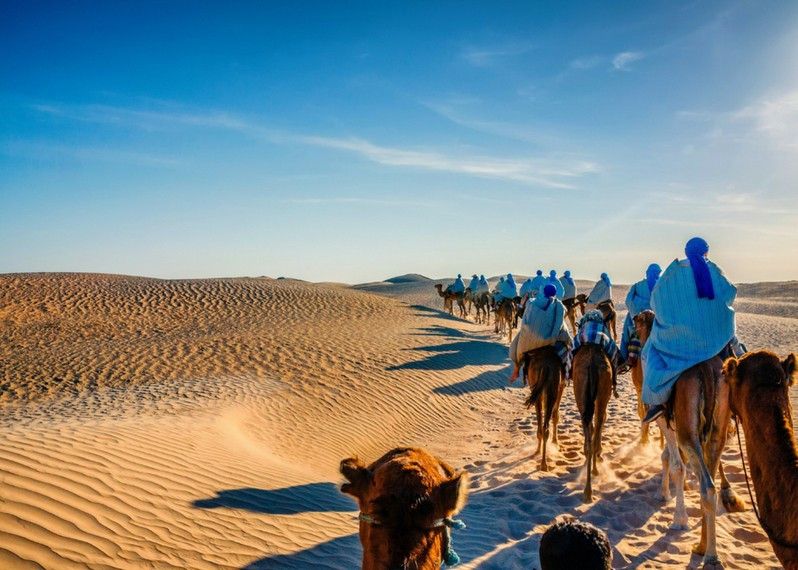 Una carovana nel deserto del Sahara, Tunisia. ©Dmitry Eagle Orlov/Shutterstock