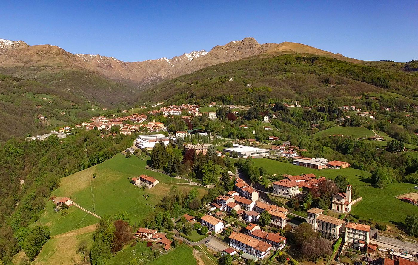 Veduta aerea di Sordevolo. Credits Marco Roggero