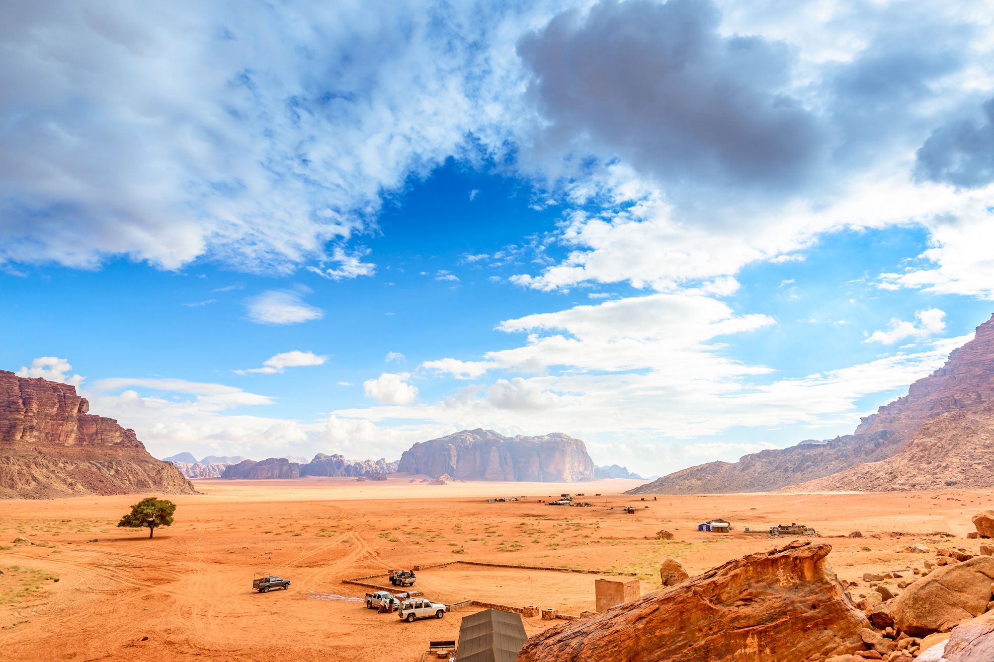 Una veduta del Wadi Rum dalla Sorgente di Lawrence
