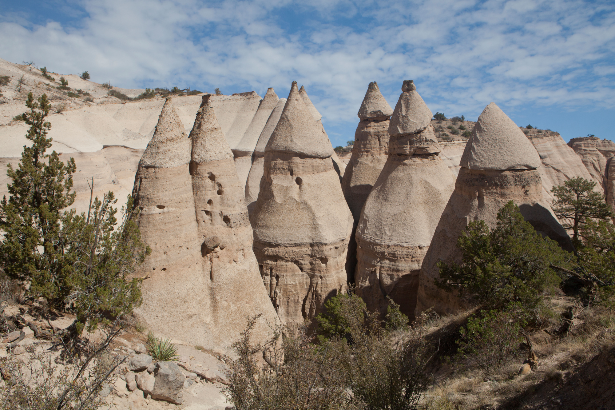 paesaggi rocciosi del Kasha-Katuwe Tent Rocks National Monument, new mexico